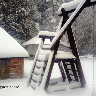 Winter in guest house Milzkalne